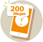 Paquete de 200 Megas extras