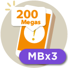 Paquete de 200 Megas extras